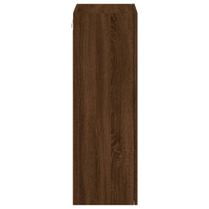 Meuble TV mural chêne marron 40,5x30x90 cm bois d'ingénierie – Image 6
