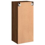 Meuble TV mural chêne marron 40,5x30x90 cm bois d'ingénierie – Image 7