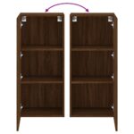 Meuble TV mural chêne marron 40,5x30x90 cm bois d'ingénierie – Image 8