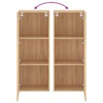 Meuble TV mural chêne sonoma 40,5x30x102 cm bois d'ingénierie – Image 8