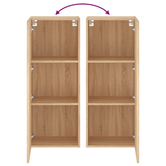 Meuble TV mural chêne sonoma 40,5x30x102 cm bois d'ingénierie – Image 8