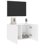 Meuble TV mural blanc 60x30x41 cm – Image 2