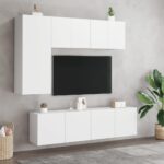 Meuble TV mural blanc 60x30x41 cm – Image 9