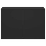 Meuble TV mural noir 60x30x41 cm – Image 4