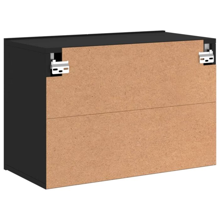 Meuble TV mural noir 60x30x41 cm – Image 6