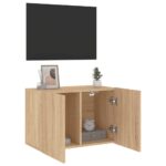 Meuble TV mural chêne sonoma 60x30x41 cm – Image 2