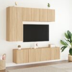 Meuble TV mural chêne sonoma 60x30x41 cm – Image 9