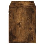 Meuble TV mural chêne fumé 60x30x41 cm – Image 5