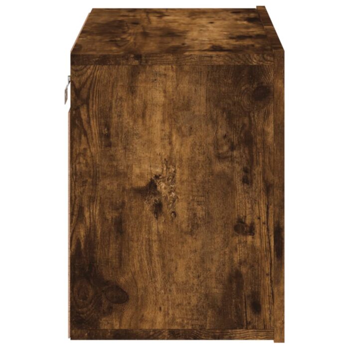 Meuble TV mural chêne fumé 60x30x41 cm – Image 5