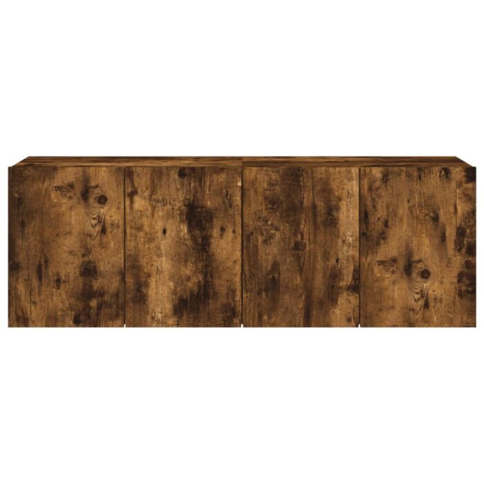 Meubles TV muraux 2 pcs chêne fumé 60x30x41 cm – Image 5