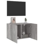 Meuble TV mural sonoma gris 60x30x41 cm – Image 2