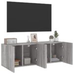 Meubles TV muraux 2 pcs sonoma gris 60x30x41 cm – Image 3