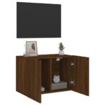Meuble TV mural chêne marron 60x30x41 cm – Image 2