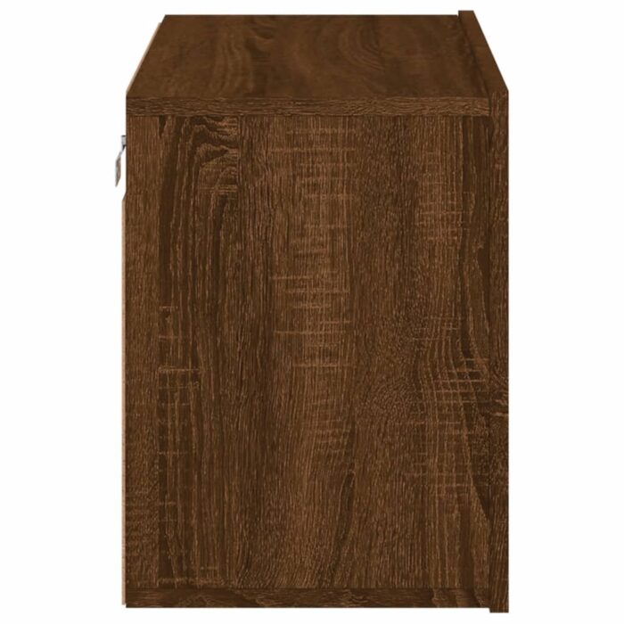 Meuble TV mural chêne marron 60x30x41 cm – Image 5