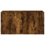 Meuble TV mural chêne fumé 80x30x41 cm – Image 4