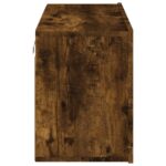 Meuble TV mural chêne fumé 80x30x41 cm – Image 5