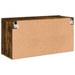 Meuble TV mural chêne fumé 80x30x41 cm – Image 6