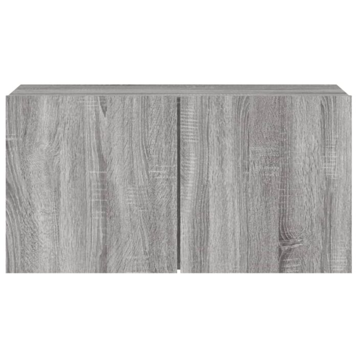 Meuble TV mural sonoma gris 80x30x41 cm – Image 4