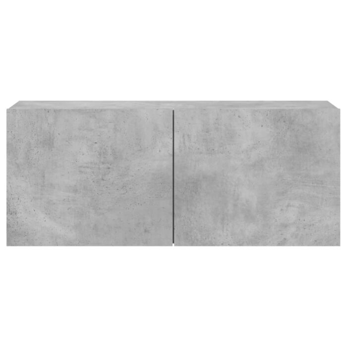 Meuble TV mural gris béton 100x30x41 cm – Image 4