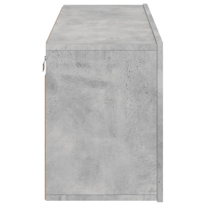 Meuble TV mural gris béton 100x30x41 cm – Image 5
