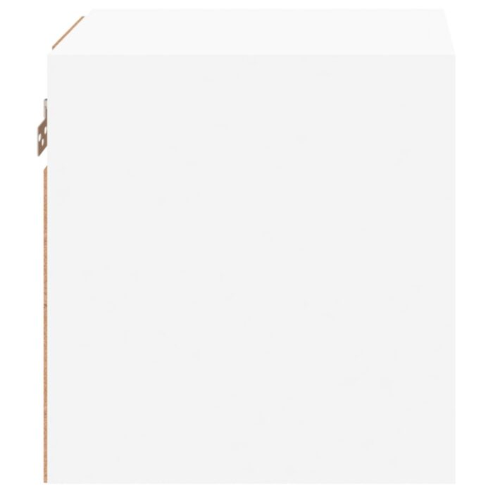 Meuble TV mural avec lumières LED blanc 30x28,5x30 cm – Image 7