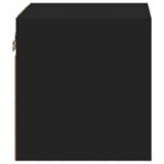 Meubles TV muraux avec lumières LED 2 pcs noir 30x28,5x30 cm – Image 8
