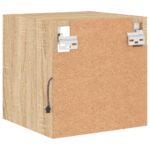 Meuble TV mural avec lumières LED chêne sonoma 30x28,5x30 cm – Image 8