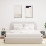 Meubles TV muraux et lumières LED 2pcs gris béton 30x28,5x30 cm – Image 2