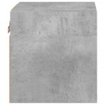 Meubles TV muraux et lumières LED 2pcs gris béton 30x28,5x30 cm – Image 7