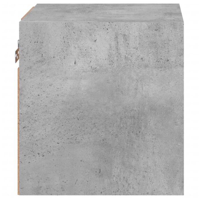 Meubles TV muraux et lumières LED 2pcs gris béton 30x28,5x30 cm – Image 7