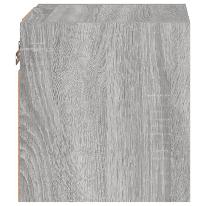 Meubles TV muraux et lumières LED 2pcs sonoma gris 30x28,5x30cm – Image 7