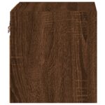 Meuble TV mural avec lumières LED chêne marron 30x28,5x30 cm – Image 7
