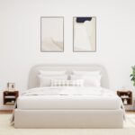 Meubles TV muraux lumières LED 2 pcs chêne marron 30x28,5x30 cm – Image 2