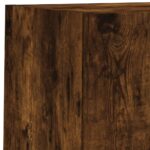 Meuble TV avec lumières LED chêne fumé 30,5x30x60 cm – Image 11