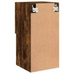 Meuble TV avec lumières LED chêne fumé 30,5x30x60 cm – Image 9