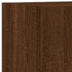 Meuble TV avec lumières LED chêne marron 30,5x30x90 cm – Image 11