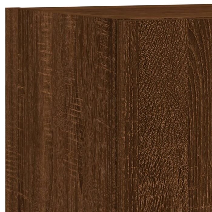 Meuble TV avec lumières LED chêne marron 30,5x30x90 cm – Image 11