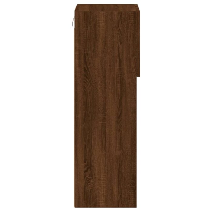 Meuble TV avec lumières LED chêne marron 30,5x30x90 cm – Image 8