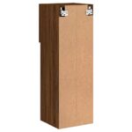 Meuble TV avec lumières LED chêne marron 30,5x30x90 cm – Image 9