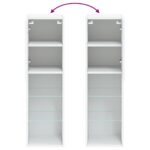 Meuble TV avec lumières LED blanc 30,5x30x102 cm – Image 10