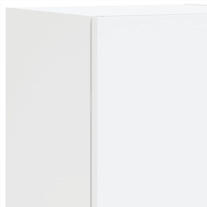 Meuble TV avec lumières LED blanc 30,5x30x102 cm – Image 11