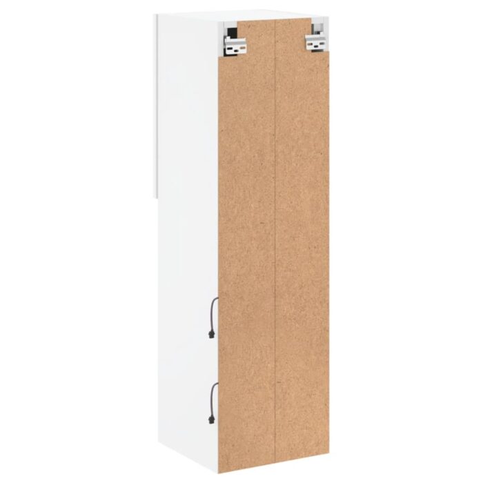 Meuble TV avec lumières LED blanc 30,5x30x102 cm – Image 9