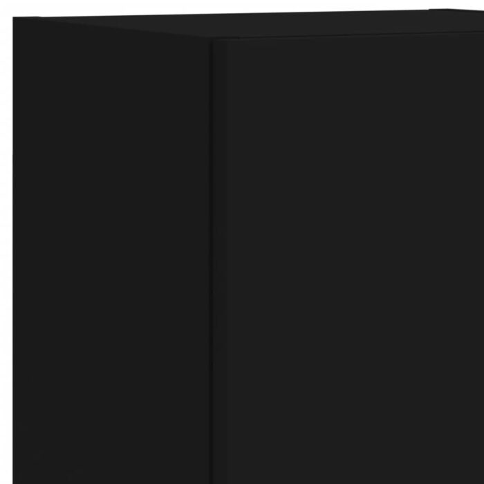 Meuble TV avec lumières LED noir 30,5x30x102 cm – Image 11