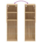 Meuble TV avec lumières LED chêne sonoma 30,5x30x102 cm – Image 10