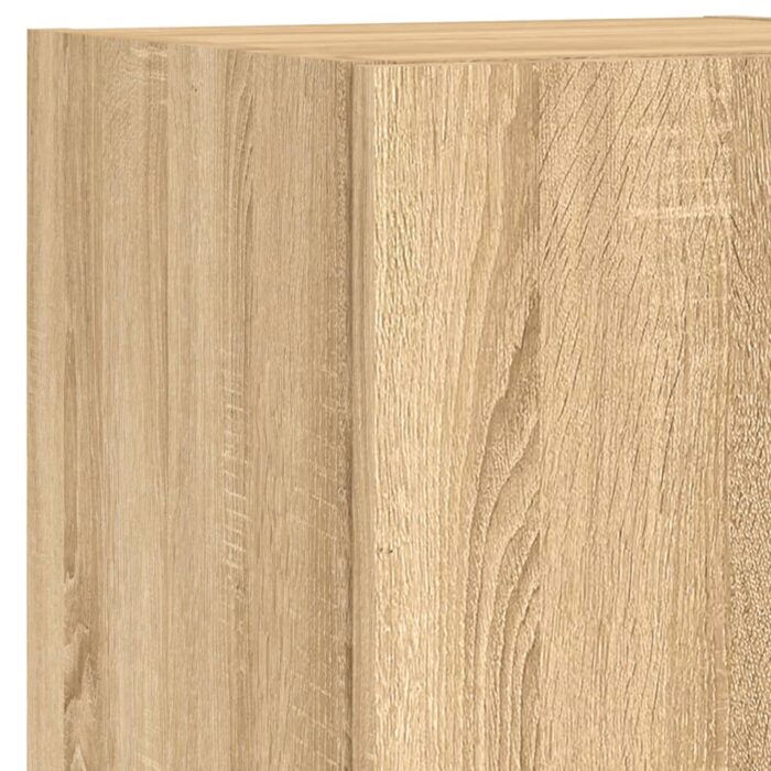 Meuble TV avec lumières LED chêne sonoma 30,5x30x102 cm – Image 11