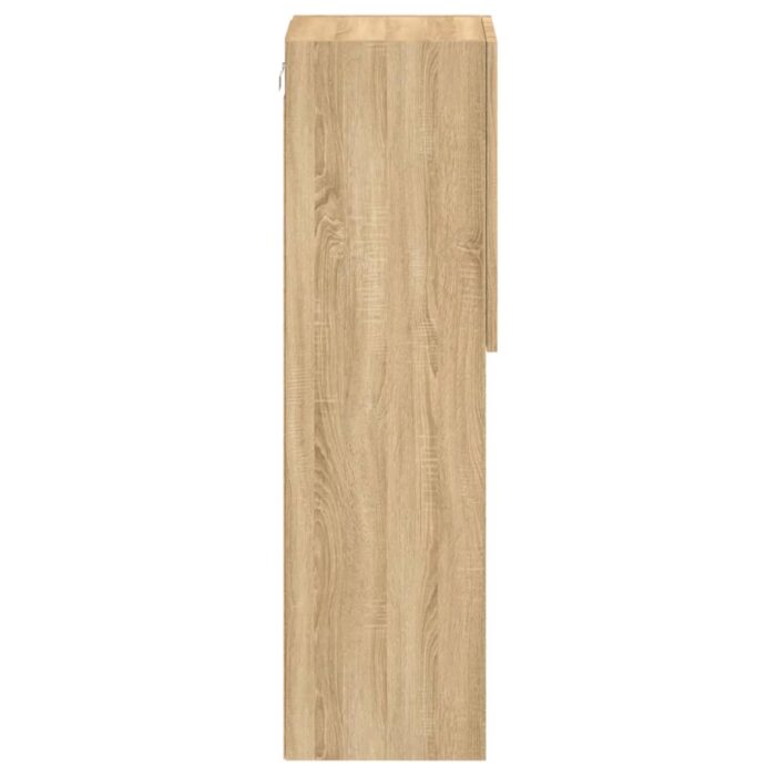 Meuble TV avec lumières LED chêne sonoma 30,5x30x102 cm – Image 8