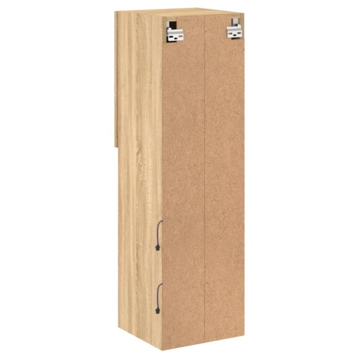 Meuble TV avec lumières LED chêne sonoma 30,5x30x102 cm – Image 9