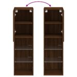 Meubles TV avec lumières LED 2 pcs chêne marron 30,5x30x102 cm – Image 10