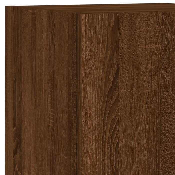Meubles TV avec lumières LED 2 pcs chêne marron 30,5x30x102 cm – Image 11