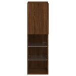 Meubles TV avec lumières LED 2 pcs chêne marron 30,5x30x102 cm – Image 7